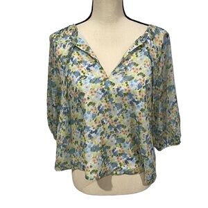 Abercrombie & Fitch Flowy Floral Blouse Sz Small